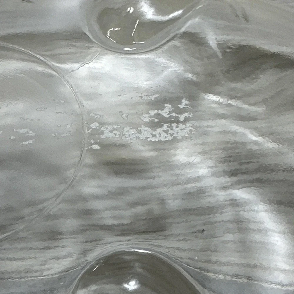 ANCHOR HOCKING Swedish Modern Low Bowl Clear Oval Depression Glass 9x5